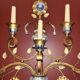 Large seven-light wall light, attributed to Maison Baguès