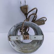Lampe art déco boule verre pressé moulé