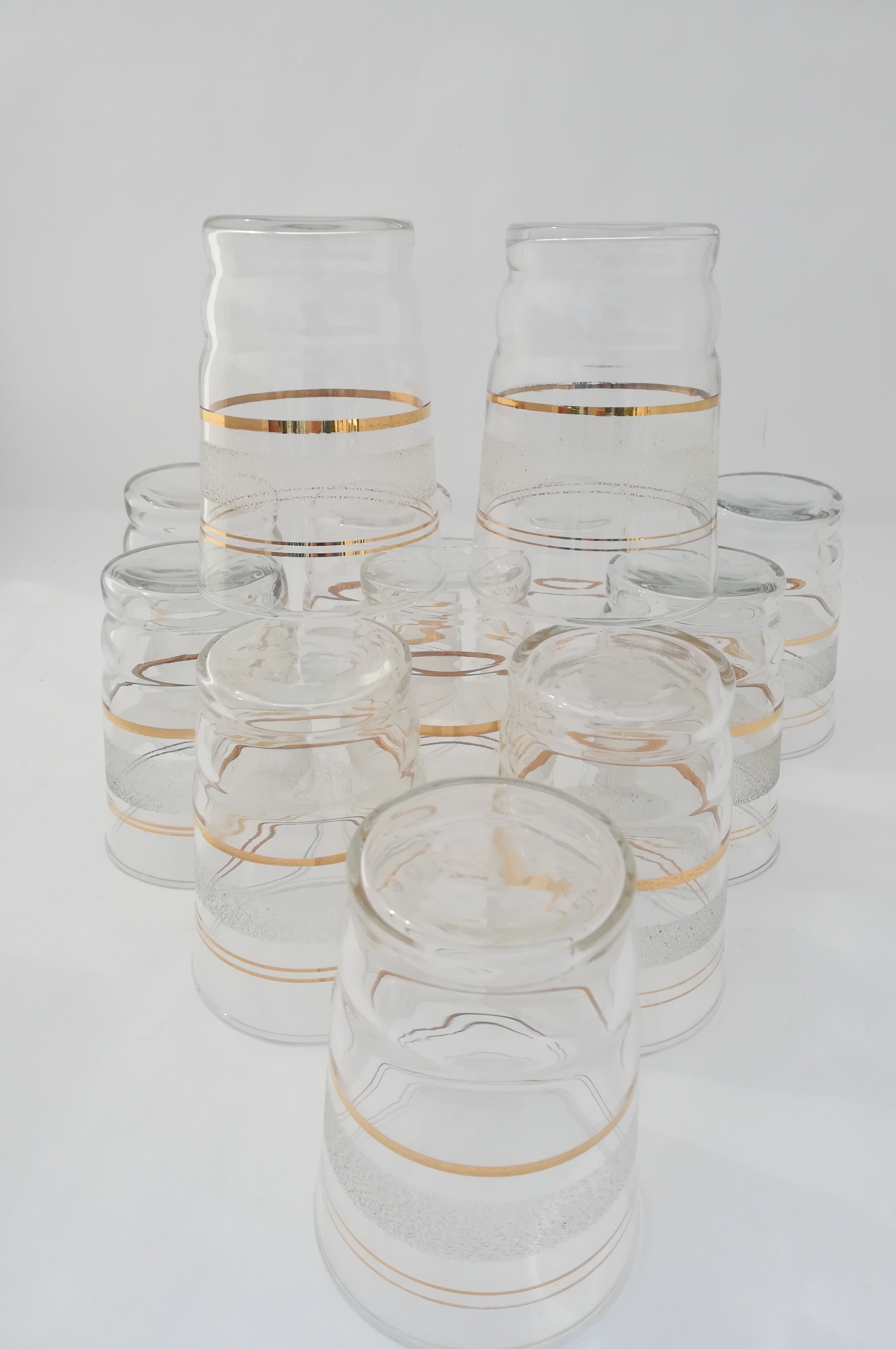 Lot of granite glasses