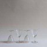 Lot de 4 verres ciselés