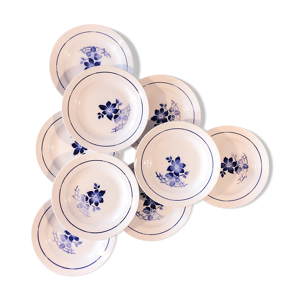 set de 9 assiettes semi-creuses