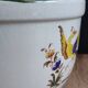Saladier vintage faïence blanche oiseau exotique style Moustiers