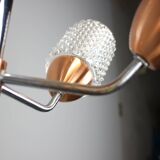 Lustre en verre et chrome Drukov Brno, Tchécoslovaquie, années 1970