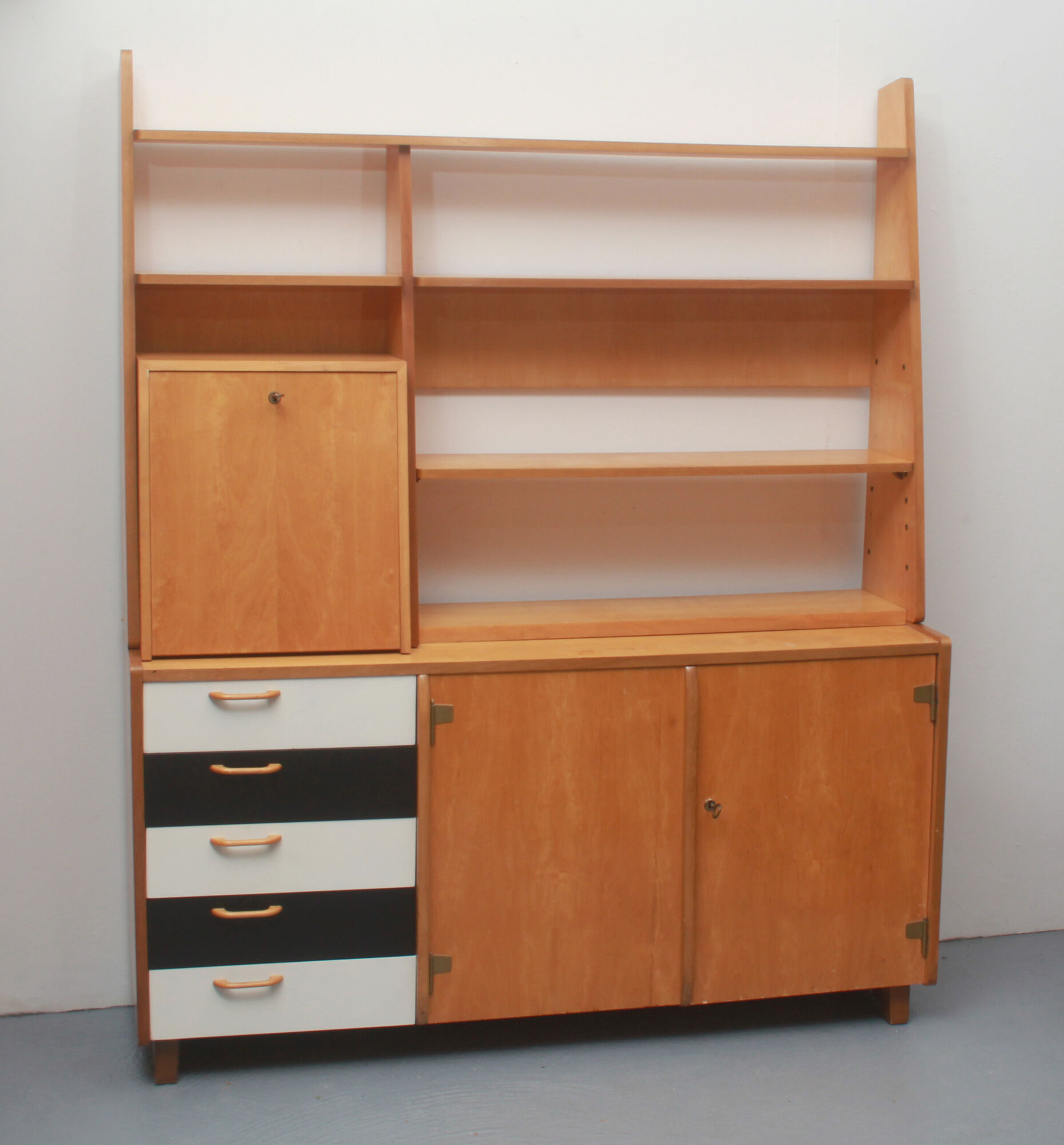 1950s Cherry Wood Secretary, Sideboard by WK