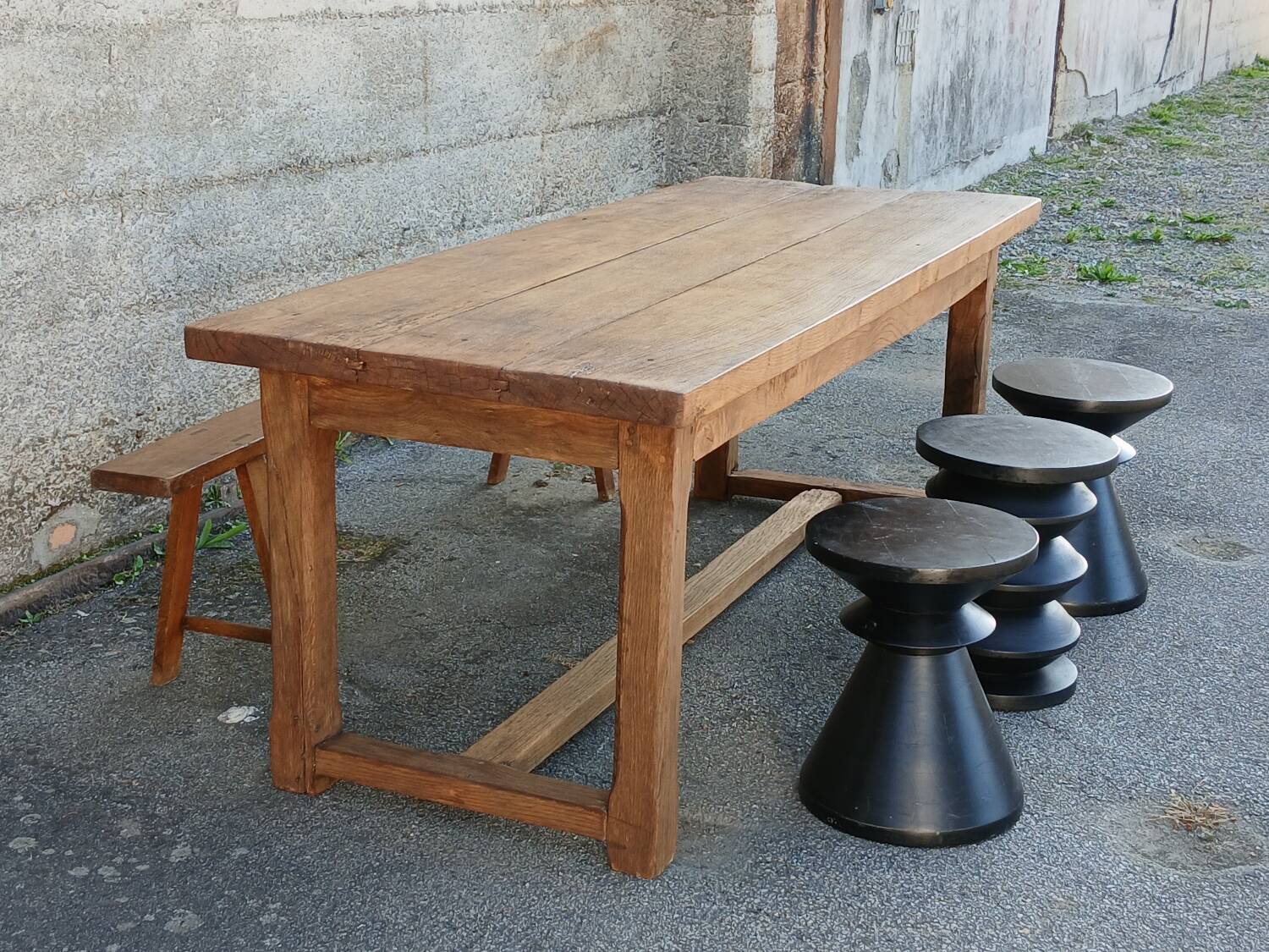 Solid oak farmhouse table