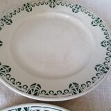 Set of 11 flat earthenware plates