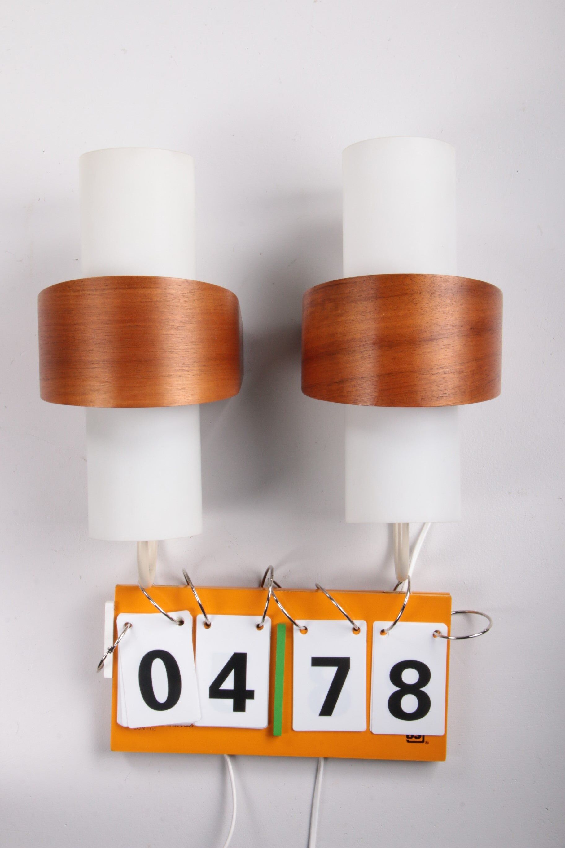 Set Philips Wall lamps Design by Louis Kalff model NX40, the Netherlands.