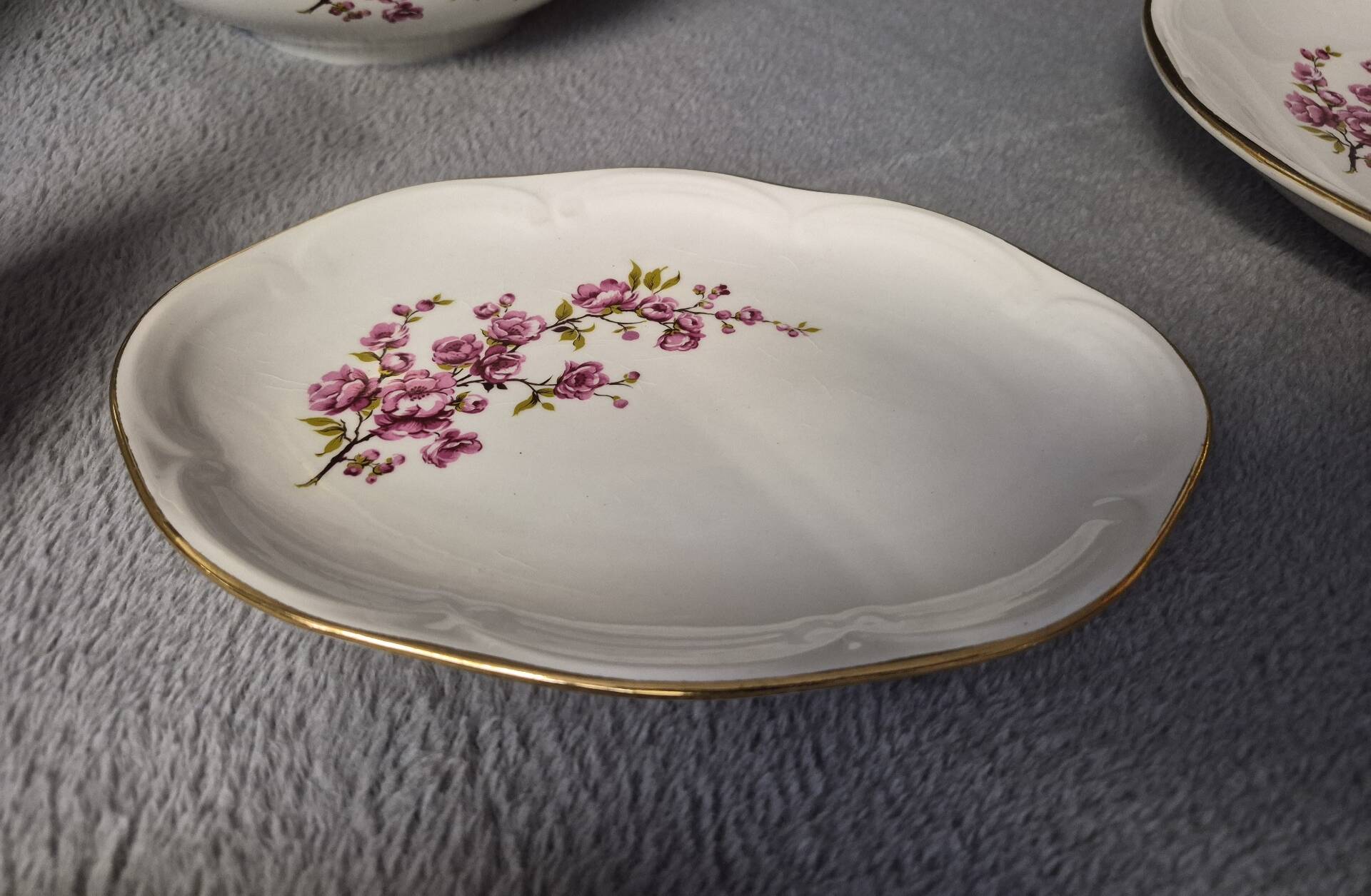 Gien France Peach Blossom dinnerware set
