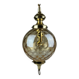 60s 70s ceiling lamp hanging lamp by Glashütte Limburg Germany Space Age