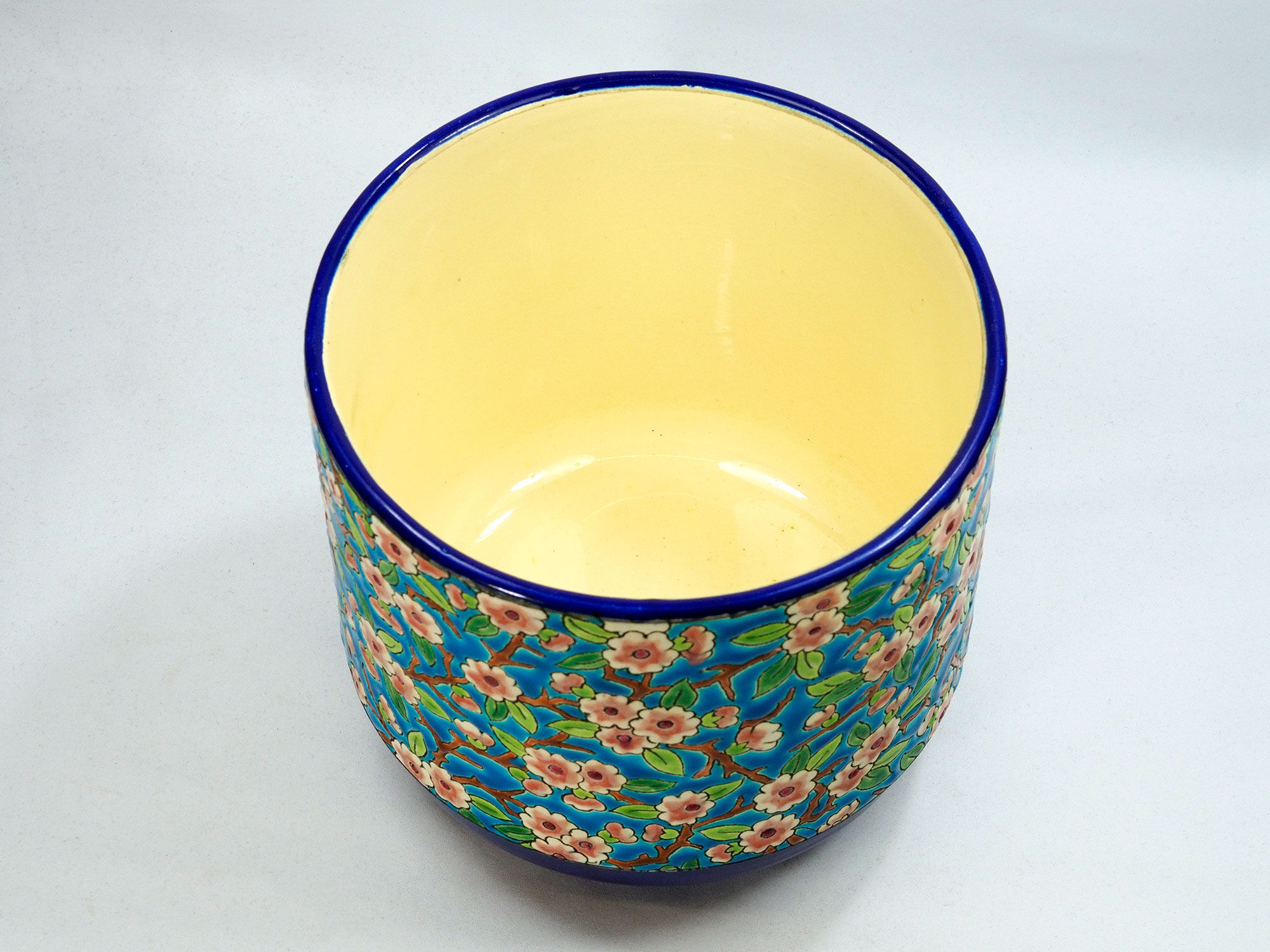 French Art Deco Longwy Faience Cachepot 1940s
