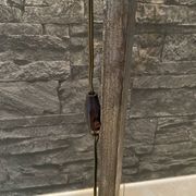 Brutalist tripod floor lamp in wrought iron