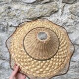 Vintage wicker pendant light