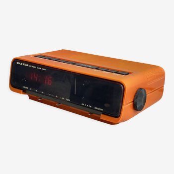 Réveil radio orange space age gold star rk-306