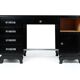 Art deco desk in black piano lacquer