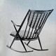 Ensemble de 2 chaises berçantes en teck danois modèle 182 Frank Reenskaug années 1950.