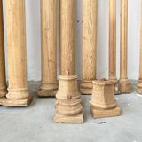 Set of solid oak columns and half-columns