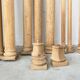 Set of columns and half-columns in solid oak.