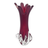 Vase Fratelli Toso Chambord Sommerso Rubis 25cm 954g Murano