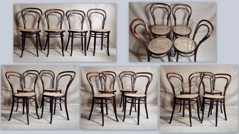 4 bistro chairs n°14 Horgen-Glarus early twentieth century