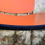 Set of 6 vintage orange formica chairs, 70s