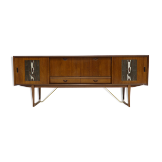 Sculptural Teak Sideboard by Louis van Teeffelen and Ravelli for WeBe 1950s