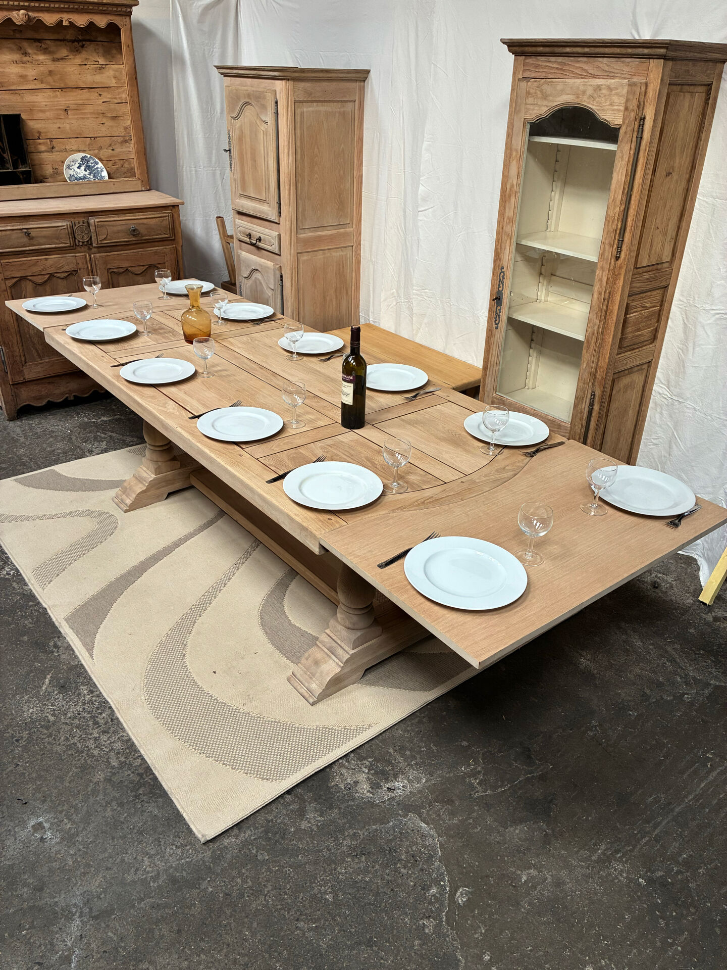 Monastery table with extensions