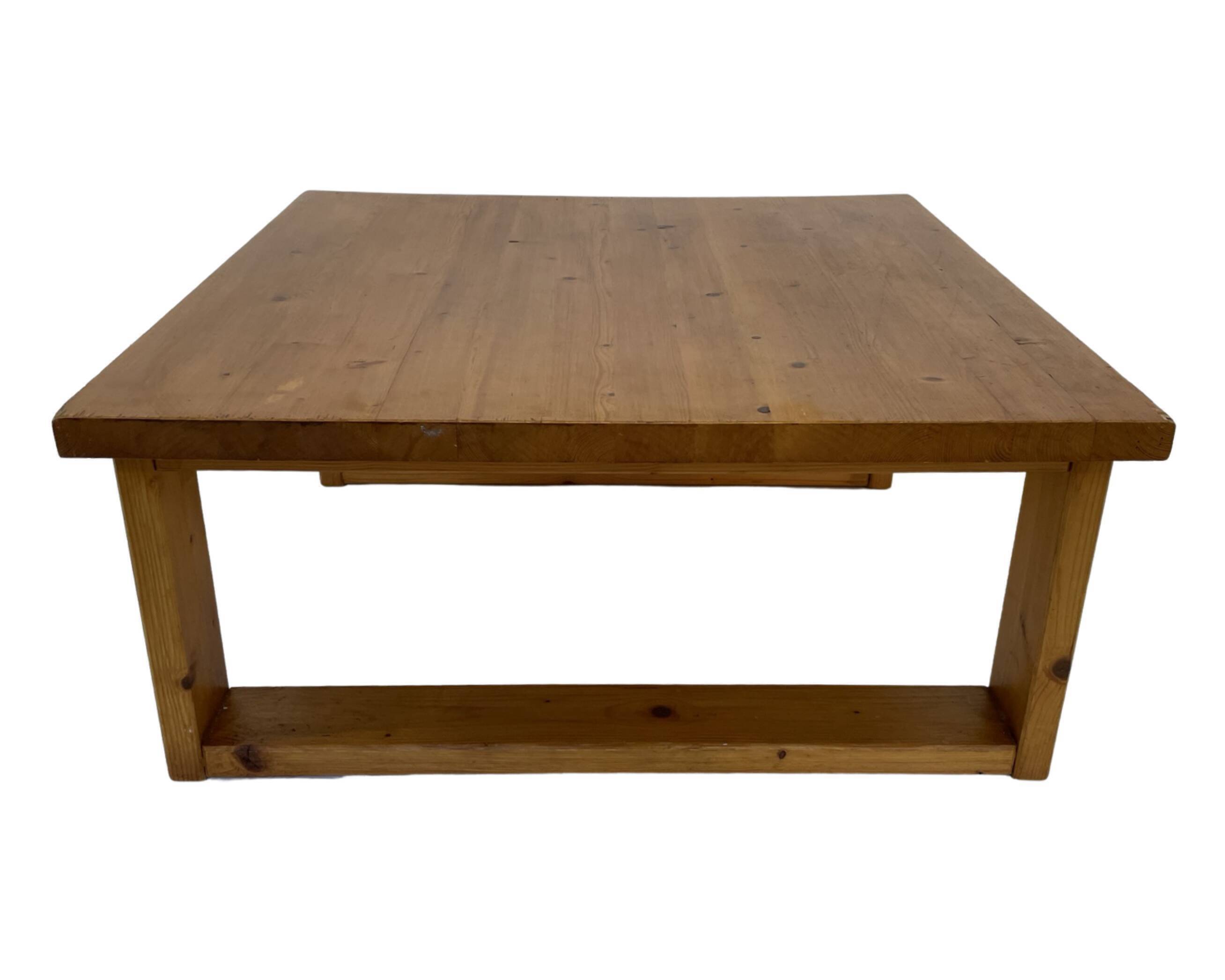 Vintage coffee table pinewood minimalist 1960s