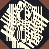Victor vasarely, g-linn, 1951. original silkscreen print signed and numbered