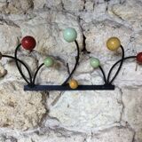 Wall coat rack 50s, colored balls