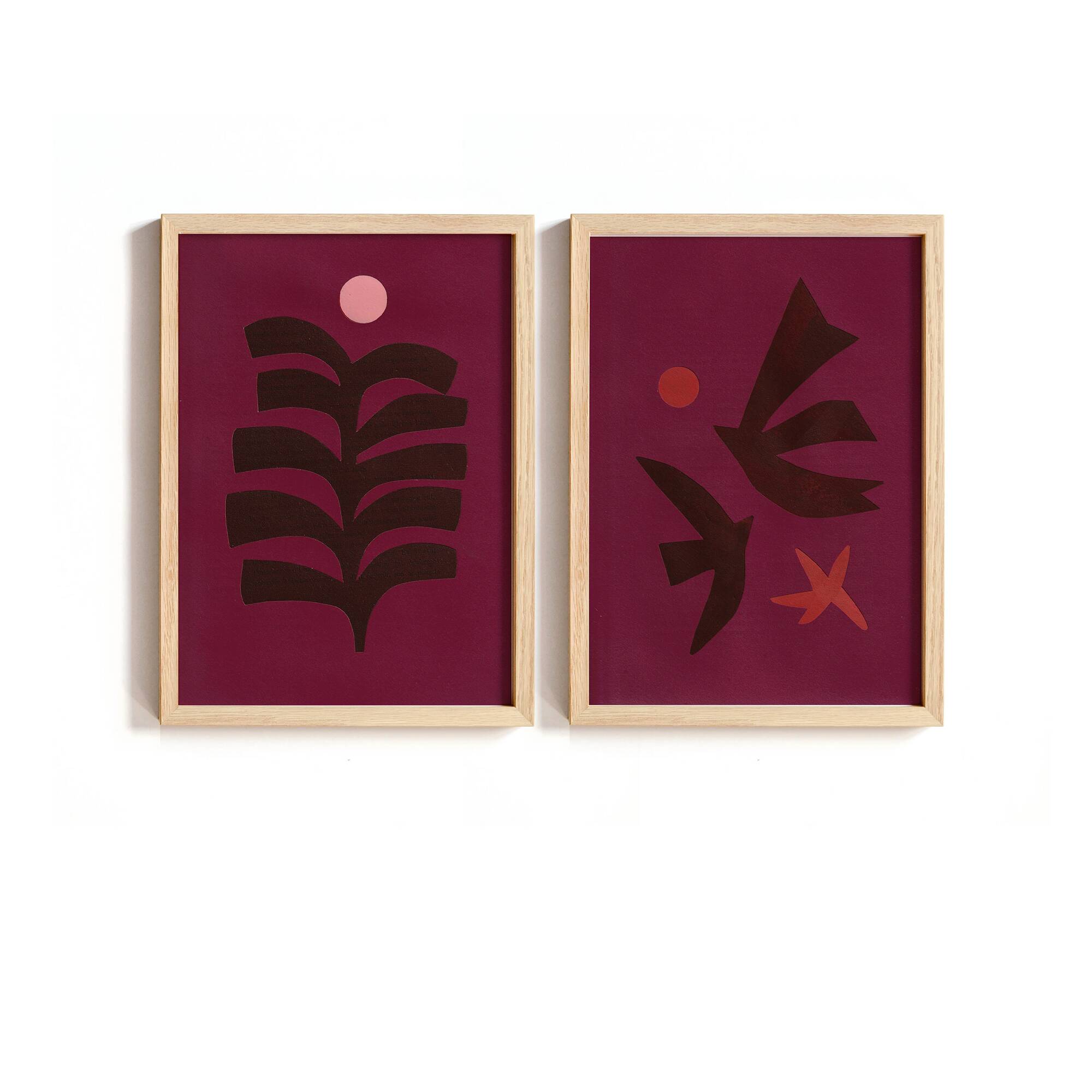 duo of contemporary collages inspired by Matisse signed eawy