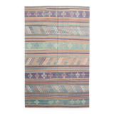 6x9 Kilim Mint Green Vintage Kilim Rug, Living Room Rug, 172x274 Cm