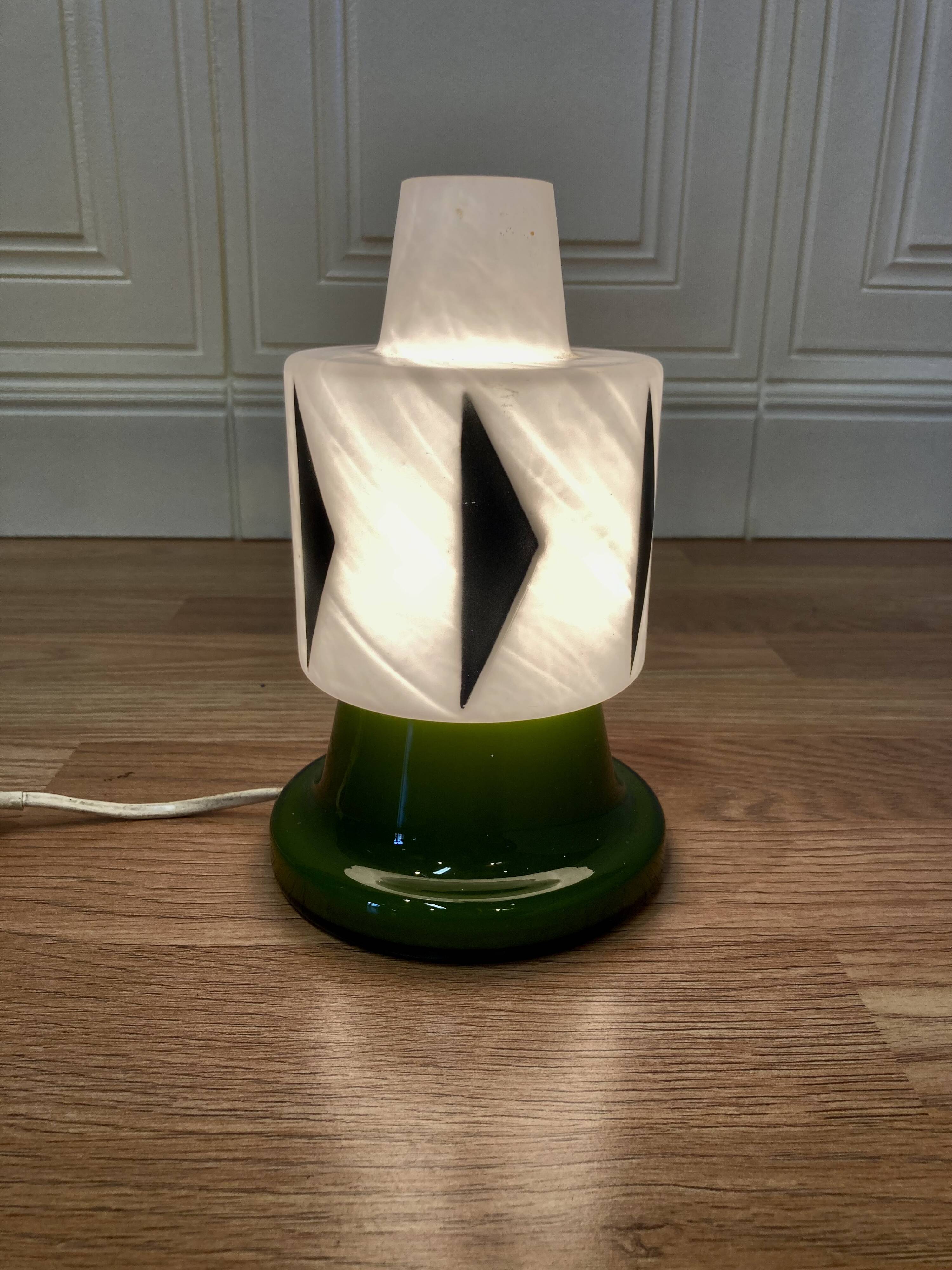 Opaline lamp "Scandinavian design 1950".