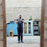 Burmese teak mirror