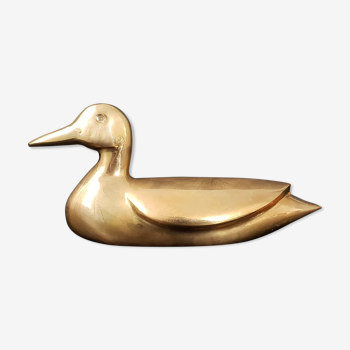 Vintage golden brass duck