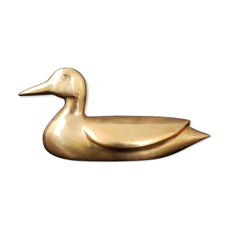 Vintage golden brass duck