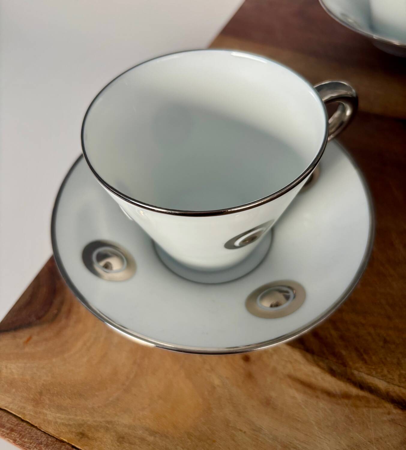 Set of 6 coffee cups and saucers by Bernardaud.