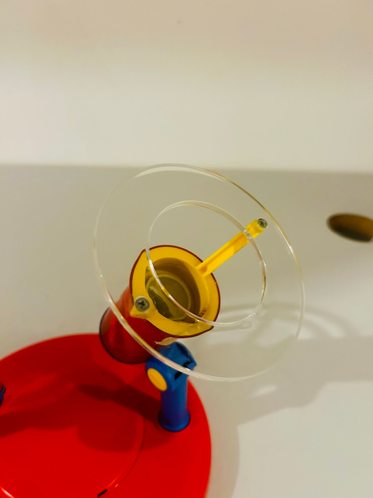 Brilliant Red & Blue Vintage Ceiling Light 1980s Germany