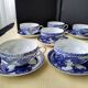 6 Japanese porcelain tea cups Dragon decoration