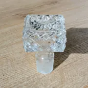 Square Whisky Carafe with Diamond Point Decoration in Moulded-Cut Glass