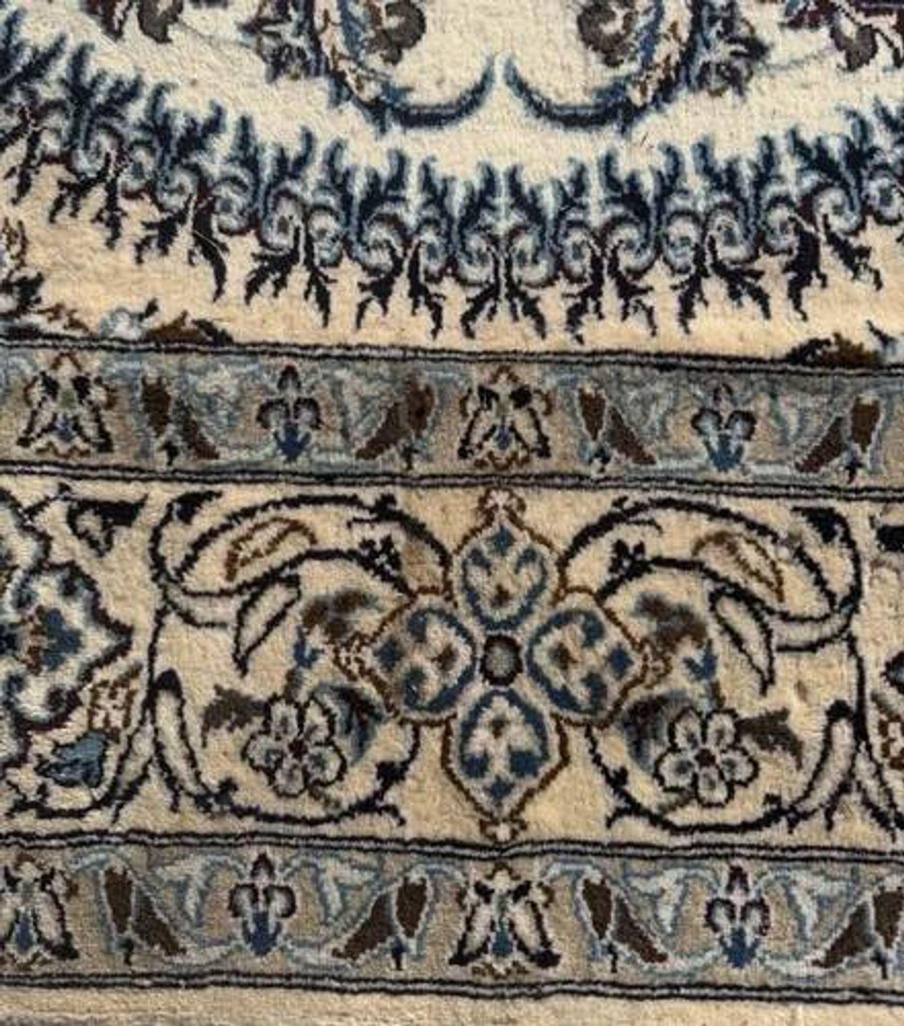 Persian Oriental Carpet NAÏN Wool and Silk: 3.20 X 2.10 Metres "Sardje Gallery"