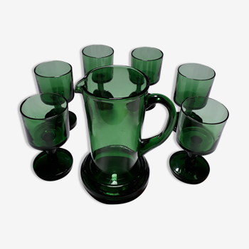 Ensemble verres carafe 1970