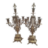 Paire de chandeliers en bronze XIXème