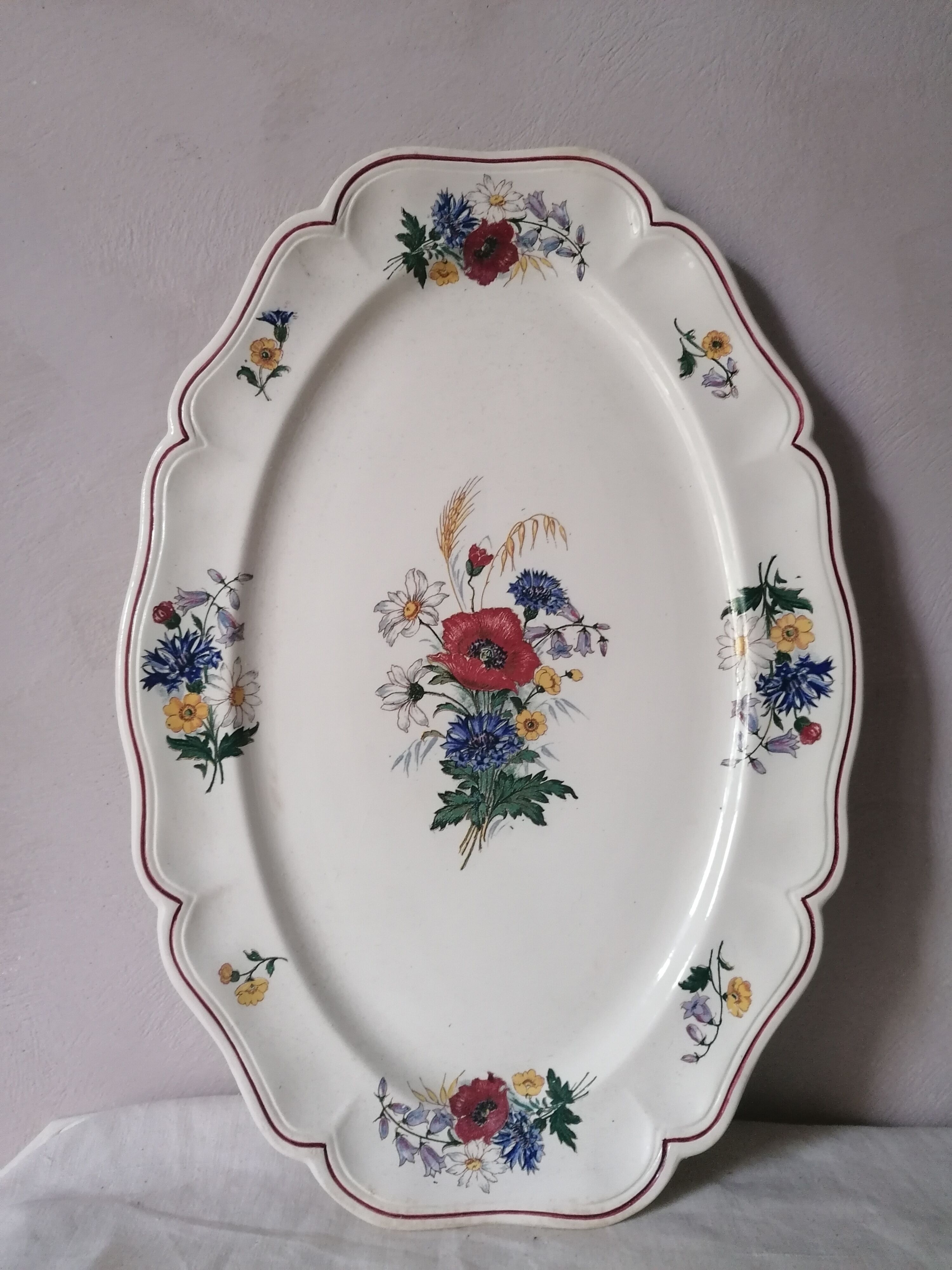 Sarreguemines oval dish