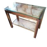 Tavolino da caffè con ripiani in vetro, anni '60