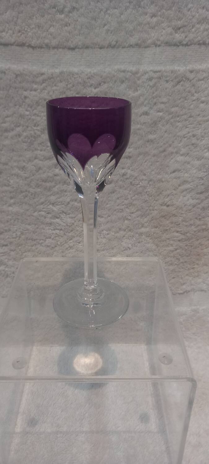 Baccarat Genove Amethyst Crystal Vodka Shot Glass
