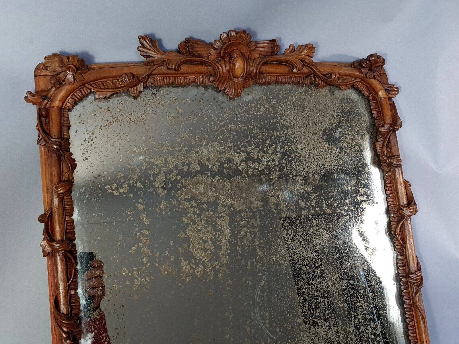 Miroir xixe siècle encadrement bois sculpté 72x54 cm sb