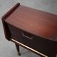 Pair vintage nightstands in wood veneer, Belgium 1950s