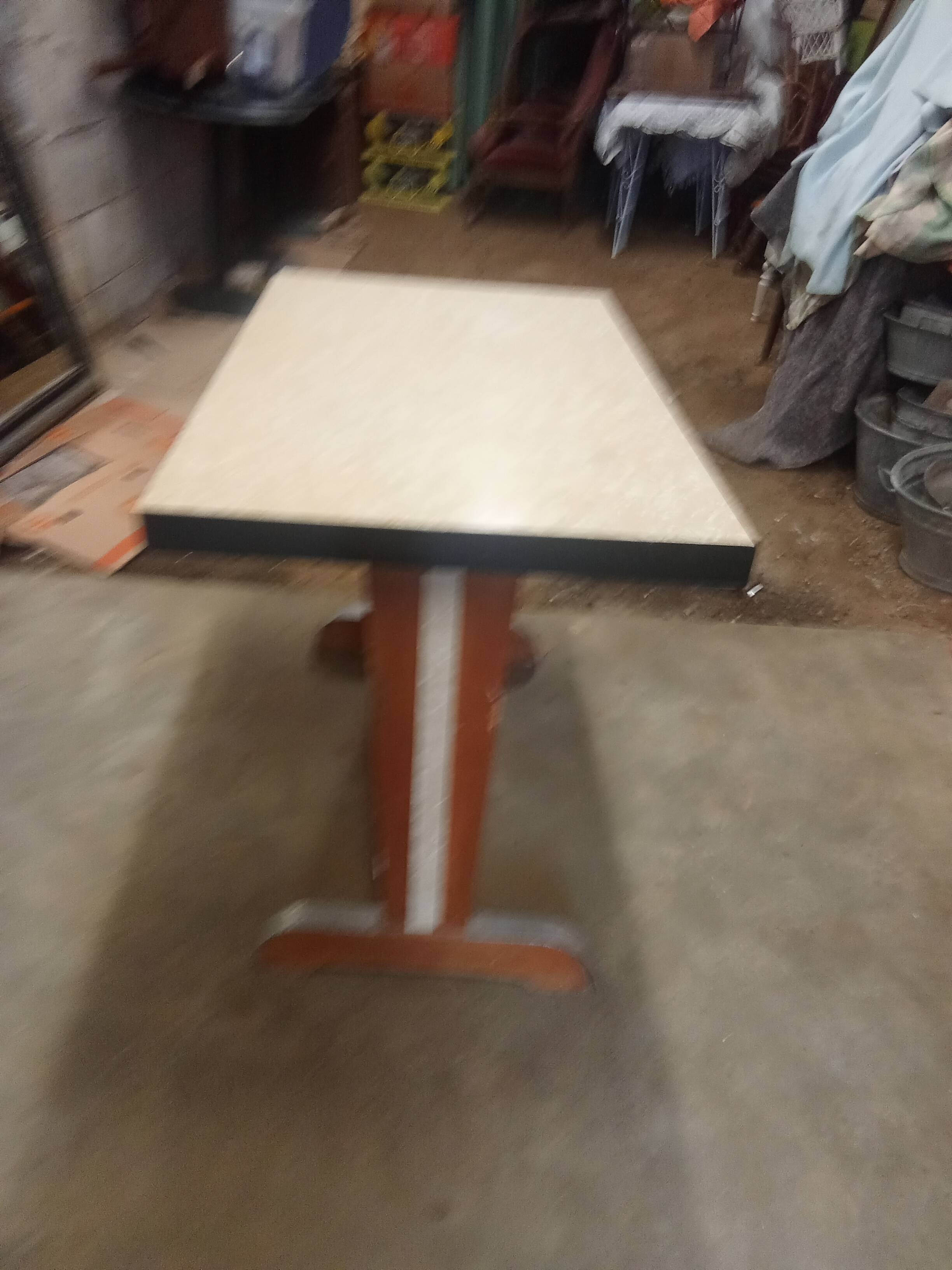 Vintage bistro table in formica.
