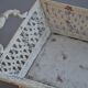 Metal openwork planter/stand on legs