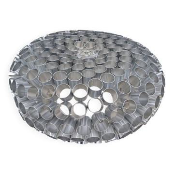 Suspension vintage aluminium + verre